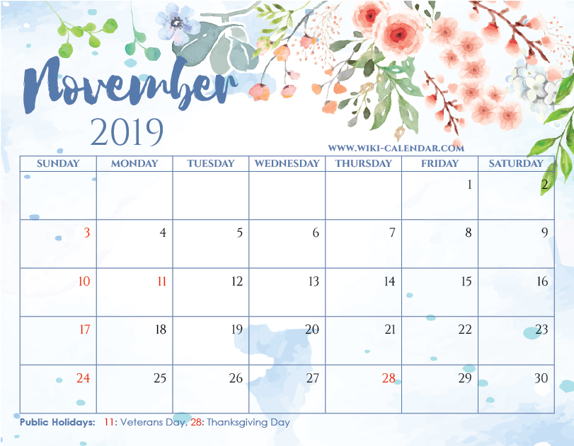 Printable calendar